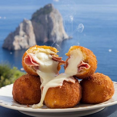 NONNA'S AUTHENTIC ITALIAN RECIPES | 🤩Crispy Mozzarella-Stuffed Potato Croquettes with Ham🤩 | Facebook Old School Italian, Ham Croquettes, Traditional Italian Recipes, Olive Appetizer, Authentic Italian Recipes, Italian Potatoes, Stuffed Potato, Potato Croquettes, Fluffy Mashed Potatoes