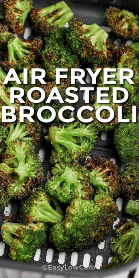 Recipe For Fresh Broccoli, Easy Broccoli Recipes, Air Fryer Broccoli, Fried Broccoli, Recipes Air Fryer, Air Fryer Oven Recipes, Broccoli Recipe, Frozen Broccoli, Easy Air Fryer