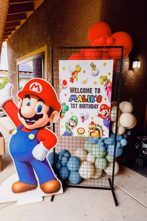 Super Mario Bros Birthday Party Ideas | Photo 2 of 15 | Catch My Party Mario Bros 1st Birthday Party Ideas, Mario Second Birthday, Mario 6th Birthday Party, Mario Birthday Party Ideas, Mario Bros Birthday Party, Super Mario Bros Party Ideas, Super Mario Bros Birthday, Mario Bros Birthday Party Ideas, Super Mario Bros Birthday Party