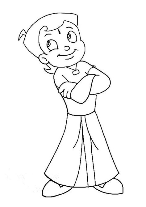 Chhota Bheem Coloring Page for Kids. Free Printable Chhota Bheem Coloring Pages for kids download and print. Pencil Art Cartoon Characters, Choota Bheem Drawing, Chotta Bheem Drawing, Chhota Bheem Drawing, Bheem Drawing, Cartoon Drawings Easy, Kids Drawing Easy, Bheem Cartoon, Sketches For Kids