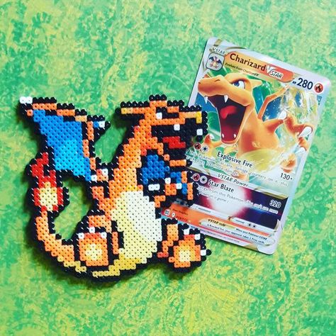 Perler Bead Charizard, Charizard Perler Beads, Charmander Perler Beads, Cute Perler Bead Ideas, Perler Beads Pokemon, Perler Bead Pokemon Patterns, Pokémon Perler, Have A Good Week, Perler Designs