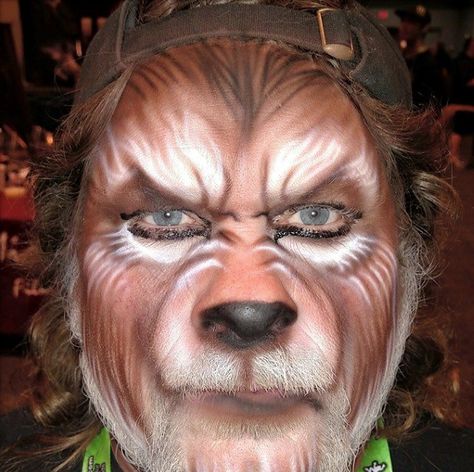 great wolf Wolf Make Up Male, Wolf Man Makeup, Werewolf Face Paint Men, Big Bad Wolf Makeup Men, Big Bad Wolf Costume Mens, Werewolf Makeup Men, Wolf Makeup Man, Wolf Makeup Male, Werewolf Face Paint