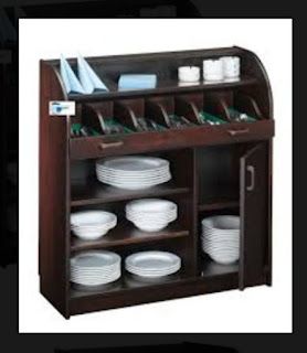 Server Station Restaurant, Server Station, Coffee Saucer, Fish Knife, Side Board, Fish Plate, Dirty Dishes, Knife And Fork, Hotel Management