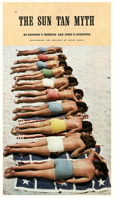 The Sun Tan Myth    1947 photo by David Peekin. Soyouthinkyoucansee on tumblr Pattern Repetition, Hot Buns, Vintage Foto's, Lev Livet, Foto Vintage, California Dreaming, Beach Time, Sun Tan, Vintage Beach