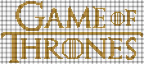 Game of Thrones perler bead pattern Game Of Thrones Cross Stitch Patterns, Game Of Thrones Pixel Art, Game Of Thrones Cross Stitch, Cross Stitch Games, Game Thrones, Crochet Game, Pattern Game, Logo Game, Cross Stitch Quotes