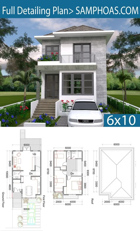 3 Bedroom Home Floor Plans, Small Home Design, Two Story House Design, Little House Plans, House Design Plans, Kids Backyard, Two Story House, Duplex House Plans, Simple House Design