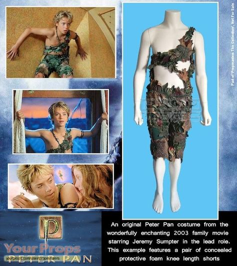 Peter Pan Movie 2003, Jeremy Sumpter Peter Pan, Original Peter Pan, Peter Pan Costume Kids, Peter Pan Halloween, Peter Pan Outfit, Shadow Costume, Peter Pan 2003, Peter Pan Movie