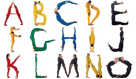 Human Letters, Live Letters, Human Alphabet, Bristol Harbour, Projector Photography, Teach Dance, Middle School Activities, Getting In Shape, Group Yoga