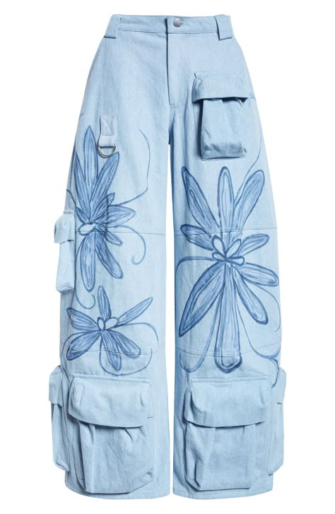 Pants Nordstrom, Ropa Upcycling, Colorful Characters, Cotton Cargo Pants, Denim Ideas, Elevate Your Outfit, Painted Clothes, Mood Board Fashion, Bellows