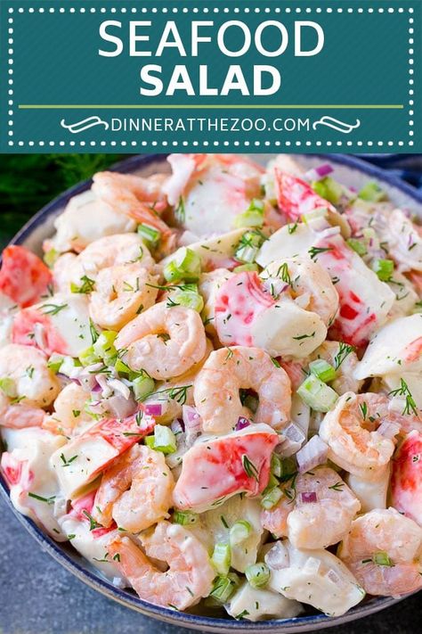 Seafood Salad Recipe, Shrimp Salad Recipe, Great Salad Recipes, Salad Menu, Crab Salad Recipe, Sea Food Salad Recipes, Recipe Shrimp, Shrimp Salad Recipes, Resep Salad