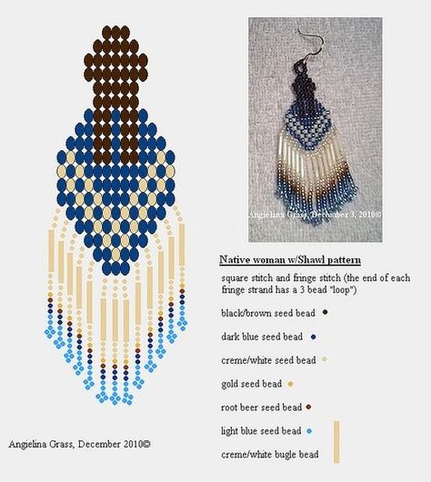 Beaded earrings....#diyjewelry#crafts# Native American Beaded Jewelry, Native Woman, Quill Work, Native American Beadwork Patterns, Seed Bead Jewelry Patterns, Native Beading Patterns, Beaded Earrings Native, My Property, Earrings Patterns