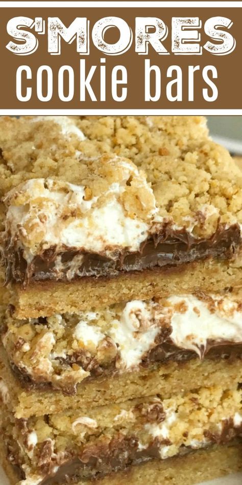 Smores Bars Recipe, Graham Cracker Cookie Dough, Smores Bar Recipe, Smores Cookies Bars, Cookout Desserts, Smores Bars, Cracker Dessert, Smores Cookie, Smores Bar