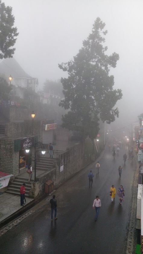 Monsoon over Shimla. Hillside Aesthetic, Travel India Beautiful Places, Travel Destinations In India, India Travel Places, Mountains Aesthetic, Holiday Travel Destinations, Mussoorie, Nainital, Darjeeling