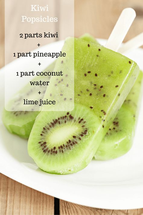 Healthy Popsicle Recipes For Kids, Popsicle Recipes For Kids, Real Fruit Popsicles, Kiwi Popsicles, Popsicle Recipe For Kids, Fruit Popsicle Recipes, Homemade Fruit Popsicles, Healthy Popsicle Recipes, Strawberry Popsicles