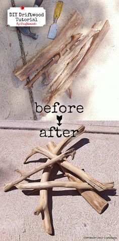 Wood Crafts Ideas, Faux Driftwood, Diy Driftwood, Driftwood Furniture, Driftwood Diy, Driftwood Projects, Driftwood Decor, Driftwood Crafts, Beach Crafts