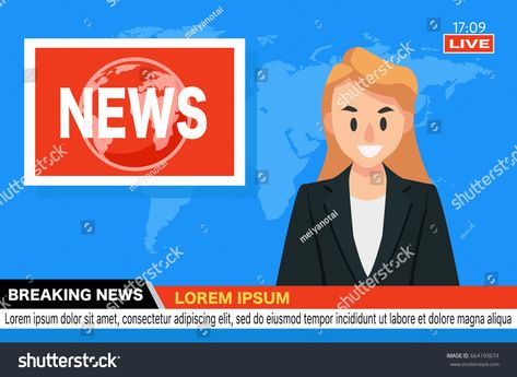 Breaking News Background, News Illustration, Anchor Background, News Background, Character Archetypes, Anchor Illustration, Adobe Tips, Design Tv, News Anchor