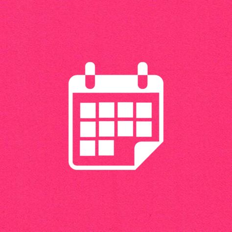 Hot Pink Calendar Icon, App Icon Hot Pink, App Customization, Calendar App Icon, Iphone Customization, Pink Calendar, Customization Ideas, Icons Pink, Calendar App