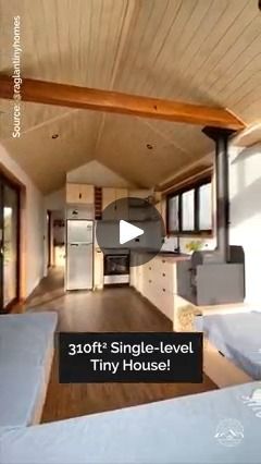 521K views · 3.1K reactions | Beautiful 310-sqft Single-Level Tiny House! 🏡 | Would you live in this single-level tiny house? This is a 310-sqft "Whale" tiny house built by NZ-based Raglan Tiny Homes & starts at $110,394! This... | By Dream Big Live Tiny Co. | Facebook Tiny House Bed, Self Build Campervan, Tiny House Bedroom, Off Grid Tiny House, Tiny House Vacation, Diy Tiny House, Simpler Lifestyle, Tiny Cabin, Tiny House Interior