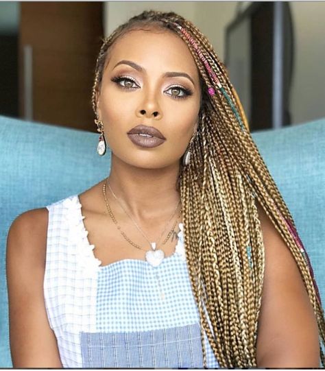 Eva Pigford, Hair Braiding Styles, Different Braid Styles, Eva Marcille, Short Afro Hairstyles, Blonde Box Braids, Breaking Hair, Crochet Box Braids, Braiding Styles