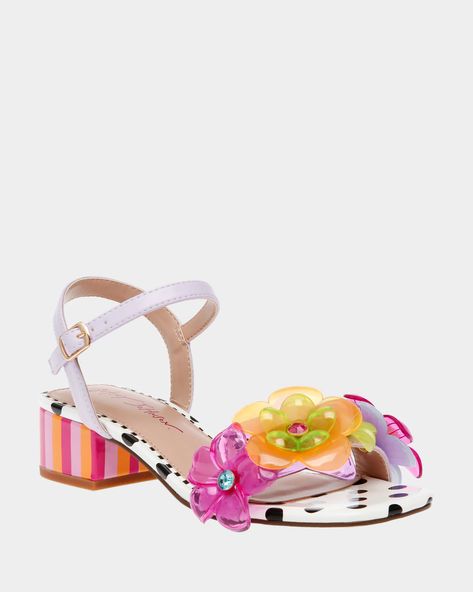 DOTTEE LILAC | Floral Sandal – Betsey Johnson Betsey Johnson Clothes, Floral Sandals, Popular Handbags, Betsey Johnson Shoes, Funky Outfits, Betsey Johnson Dresses, Chic Shoes, Stylish Sandals, Betsey Johnson Bags