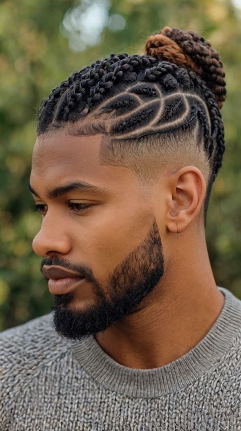 Vibrant hairstyles to do with braids men for Male Braid Styles 🎭 Men Braids Fade, Male Braid Styles, Hairstyles To Do With Braids, Braided Hairstyles For Men, Braided Beard, Styles Hairstyles, Braids Men, Men Braids, Mohawks