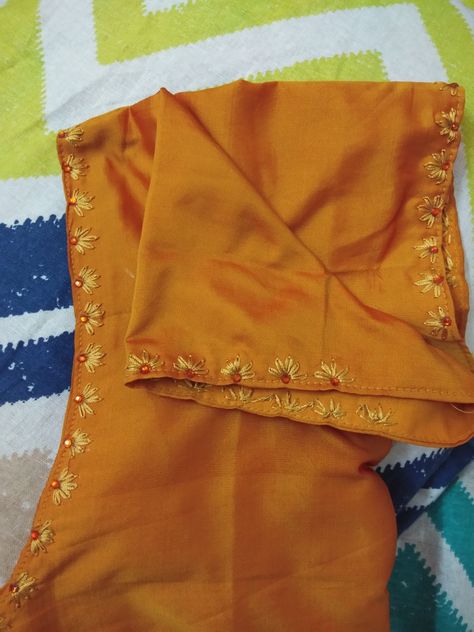 Simple Embroidery Blouse Designs Thread, Simple Blouse Embroidery Designs, Simple Thread Embroidery Blouse Designs, Simple Aari Thread Work Blouse Design, Simple Thread Work Blouse Designs, Simple Embroidery Designs Blouse, Simple Thread Work, Thread Work Blouse, Silk Saree Blouse Designs Patterns