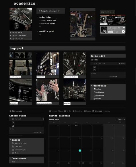 A single view of all your student data, so you can track progress, identify needs, and communicate with #Organisation #Aesthetic_Notion_Dark_Theme #Notion_Home_Page_Ideas_Aesthetic #Dark_Academia_Notion_Template_Free Aesthetic Notion Dark Theme, Notion Home Page Ideas Aesthetic, Grunge Notion Template, Dark Academia Notion Template Free, Gothic Notion Template, Notion Aesthetic Dark Mode, Notion Dark Theme, Wesley Anna Notion, Grunge Notion