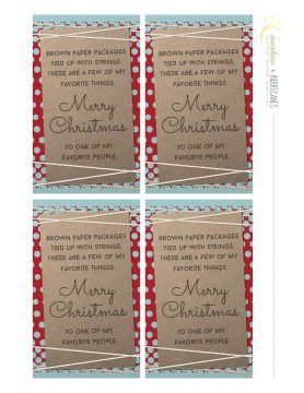 Give a Gift of Your Favorite Things Merry Christmas Printable, Advent Calendar Activities, Christmas Shopping List, Gift Tag Printable, Teacher Gift Tags, Give A Gift, Free Printable Gift Tags, Brown Paper Packages, Free Gift Tags