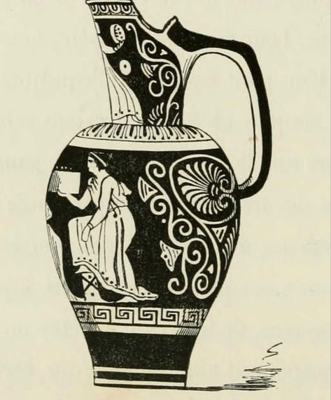 Vase Tattoo, Ancient Art Tattoo, Tattoo Vintage, Ancient Greek Pottery, Ancient Greek Art, Greek Pottery, Greek Vases, Engraving Illustration, Tanah Liat