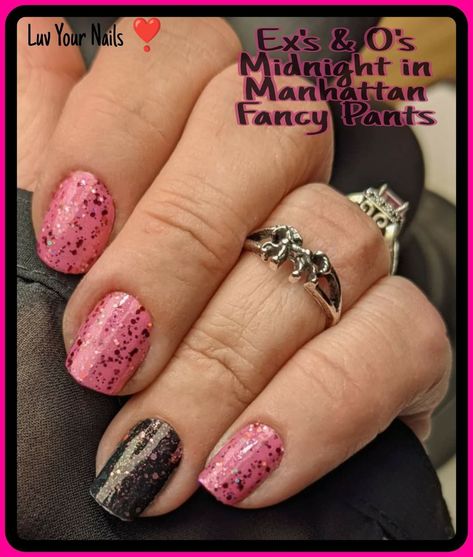 Color Street Nails Pink Combos, Color Street Wild Rose Mixed Mani, Color Street Valentine Nails, Color Street Valentines Combos, Color Street Pink And Black Combos, Color Street Valentines Mixed Mani, Colorstreet Pink Mixed Mani, Color Street Mixed Mani Ideas 2022, February Nails