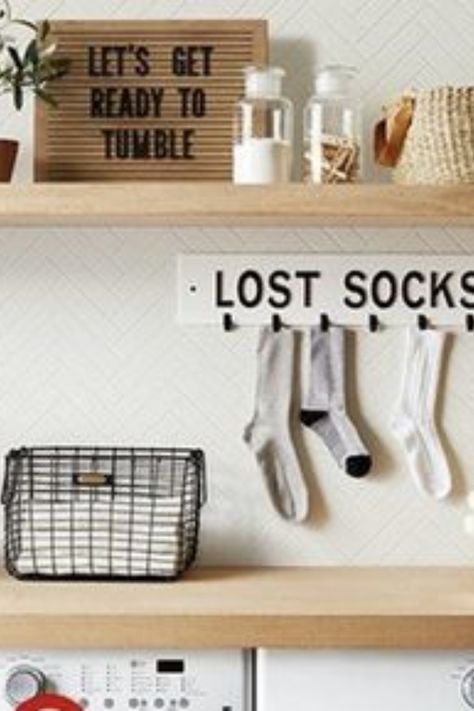 Laundry Room Decor Ideas, Laundry Room Decor Diy, Diy Laundry Room, Laundry Room Sign, Lost Socks, Wire Basket Storage, Laundry Shop, Laundry Room Remodel, Laundry Room Signs