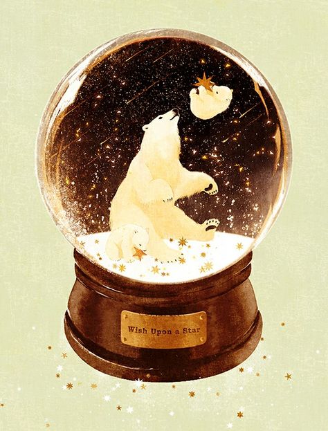 Globe Art, 강아지 그림, Bear Illustration, Bear Art, Art Licensing, Chalk Art, Snow Globe, Animal Illustration