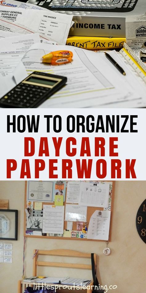 Staying on top of all the paperwork you need for childcare is more than a notion. There are mounds and mounds of papers that need to be stored. Organization Paperwork, Daycare Paperwork, Childcare Director, Opening A Daycare, Daycare Director, Daycare Business Plan, Home Daycare Ideas, Preschool Director, Daycare Rooms