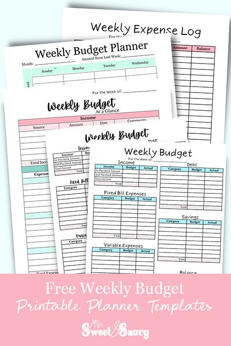 Free Weekly Budget Printable Planner Templates - My Sweet and Saucy Weekly Paycheck Budget Printables Free, Weekly Budget Planner Printable Free, Paycheck Budget Printables Free, Weekly Paycheck Budget, Paycheck Budget Printables, Weekly Budget Printable, Budget Sheet Template, Printable Budget Sheets, Family Budget Planner