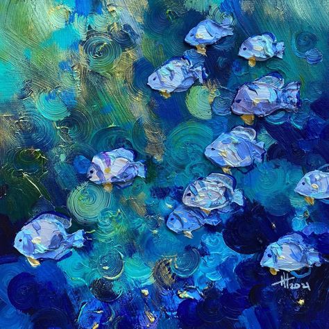 Anastasia Trusova, Arte Van Gogh, The Red Sea, Marine Art, Fun Art, Acrylic Canvas, Ethereal Art, Red Sea, Art Inspiration Painting