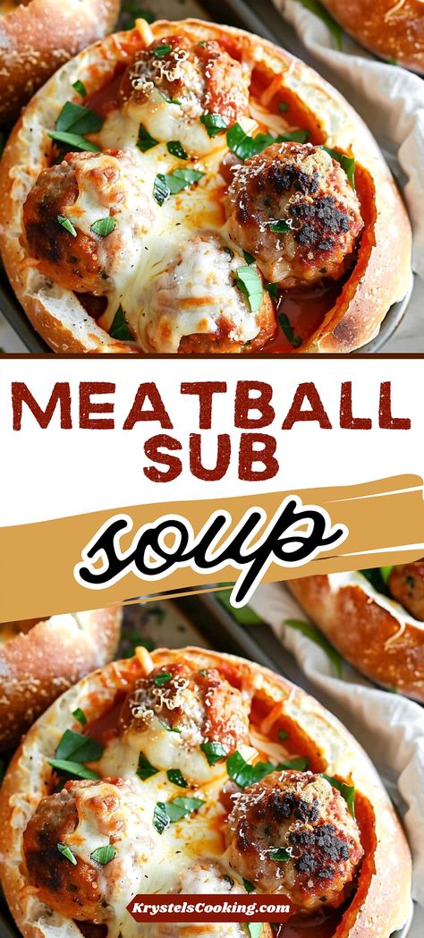 Savor the warmth of a hearty Meatball Sub Soup, an effortless Italian dish with a luscious tomato foundation. Spicy Meatball Soup, Easy Meatball, Meatball Soup Recipes, Quick Dinner Ideas, Cozy Fall Recipes, Meatball Sub, Meatball Subs, Meatball Soup, Meatballs Easy