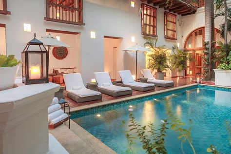 19 Best Hotels in Cartagena, Colombia | PlanetWare Trip To Colombia, Spa Getaways, Boutique Spa, Luxury Amenities, Luxury Boutique Hotel, Beautiful Pools, Inclusive Resorts, All Inclusive Resorts, Beach Hotels