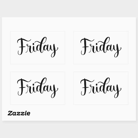 Friday was hand calligraphed by me and you can get it as a sticker on Zazzle: https://www.zazzle.com/friday_calligraphy_lettering_sticker-256161757328933820 #friday #7daysaweek #label #simple #minimalist #aethetic #scrapbook #calligraphy For Journal, Calligraphy Lettering, Journal Scrapbook, Get It, Calligraphy, Stars