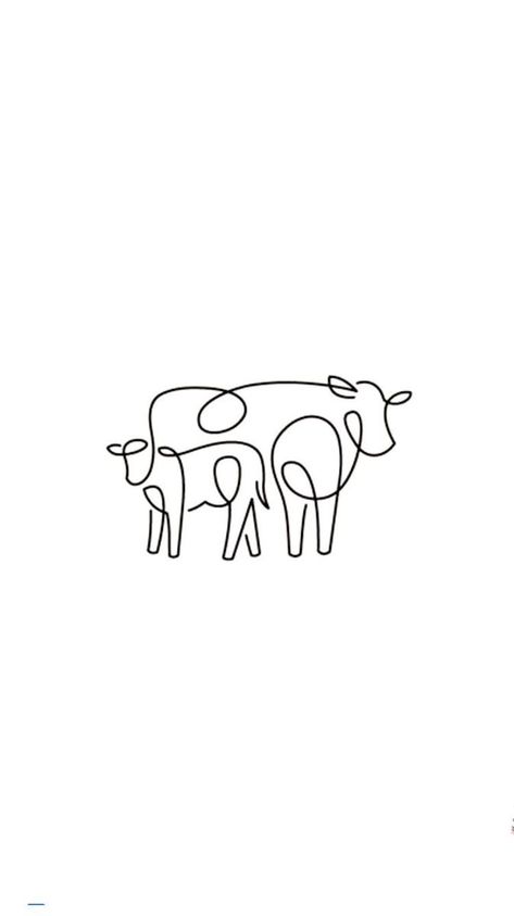 Cow Line Art Tattoo, Cow Doodle Tattoo, Cow Tattoos Small, Farm Tatoos, Cute Tattoos Western, Cute Western Wallpapers Aesthetic, Angus Cow Tattoo, Vet Aesthetic Wallpaper, Cow Illustration Design