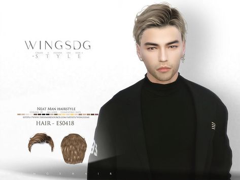 Hair Ts4, Man Hairstyle, Sims 4 Cc Hair, Sims Hair, Sims 4 Mods Clothes, Sims 4 Cas, Sims Community, Sims 4 Cc, Maxis Match