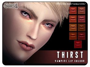 Sims 4 Fangs, Cc Piercing, Angel Fangs, Vampire Lips, 3d Lashes, Lip Set, Sims Community, Lip Colour, Sims 4 Cc