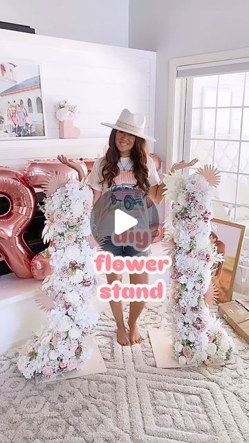 Trish 💕 Beautiful Lifestyle Blogger on Instagram: "DIY Flower Stand!!! 💐💕 I made these flower stands for my daughter’s wedding!!! Can’t wait to use them! You guys asked for the tutorial so here it is! Comment “flower stand” for the links! I’m loving how they turned out! You could use any variety of flowers to create the look you want! 🤩 We’re getting closer to the Wedding!!! 💕🎉
.
.
#diy #diyprojects #diyproject #diycrafts #diyhomedecor #diycraft #diyproject #diydecor #diyideas #party #partydecorations #partydecor #partyideas #partyinspiration #partyplanner #partyplanning #event #eventdecor #eventplanner #eventplanning #eventdesign #eventdesigner #eventdecorations #eventstyling #eventstylist #partystyling #wedding #weddingdecor #weddinginspiration #weddingideas" Diy Flower Stand, Diy Backdrop Stand, Flower Garland Diy, Variety Of Flowers, Beautiful Lifestyle, Flower Stand, Diy Backdrop, Instagram Diy, Wedding Diy