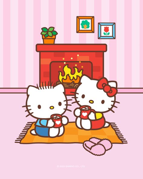 You and who? ❄️🤍 Share this with them! Dear Daniel, Walpaper Hello Kitty, Hello Kitty Aesthetic, Kawaii Christmas, Kitty Drawing, Cute Themes, Hello Kitty Backgrounds, Hello Kitty Drawing, Hello Kitty Cartoon