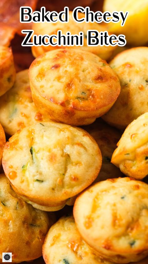 Cheesy Zucchini Bites, Mini Zucchini Muffins, Zucchini Bites Baked, Fingerfood Recipes, Zucchini Egg, Cheese Puffs Recipe, Zucchini Cheese, Zucchini Bites, Easy Zucchini Recipes