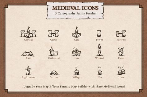 Map Effects, Map Sketch, Fantasy Map Making, Bored Games, Map Symbols, Map Making, Fantasy World Map, Jungle Illustration, Map Icons