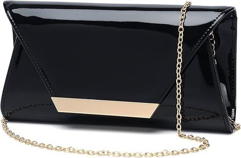 MUDUO Women Patent Leather Fashion Clutch Purses Evening Bag Handbag (BLACK): Handbags: Amazon.com Formal Purse, Oxblood Leather, Coach Clutch, Studded Clutch, Fashion Business Casual, Clutch Purse Evening, Evening Handbag, Handbag Black, Leather Pouch