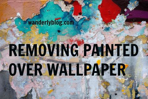 How To Remove Wallpaper That Has Been Painted Over, Wallpaper Repair, Bathroom Wall Coverings, Painting Over Wallpaper, Remove Wall, Wallpaper Removal, Painted Wallpaper, Wallpaper Bathroom, Bathroom Walls