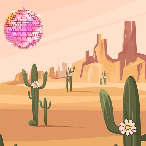 Disco Cow- Disco Desert! Ain't no party like a disco desert party. Available in shirts, stickers, hats, cases, prints and more! Disco In The Desert, Desert Disco Party, Disco Desert, Desert Disco, Cowboy Pool, Desert Party, Disco Bachelorette, Disco Cowgirl, Disco Fever