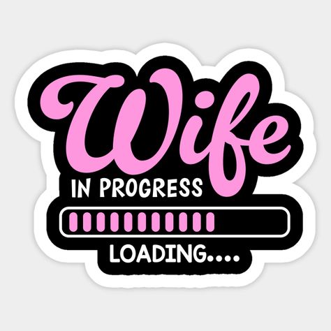 Engaged Soon To Be Married Getting Hitched Wedding Bride -- Choose from our vast selection of stickers to match with your favorite design to make the perfect customized sticker/decal. Perfect to put on water bottles, laptops, hard hats, and car windows. Everything from favorite TV show stickers to funny stickers. For men, women, boys, and girls. Funny Engagement Quotes, Bride To Be Quotes, Engagement Stickers, Funny Engagement Gifts, Husband Ideas, Personalized Wedding Stickers, Getting Hitched, Loved Quotes, Muslim Couple