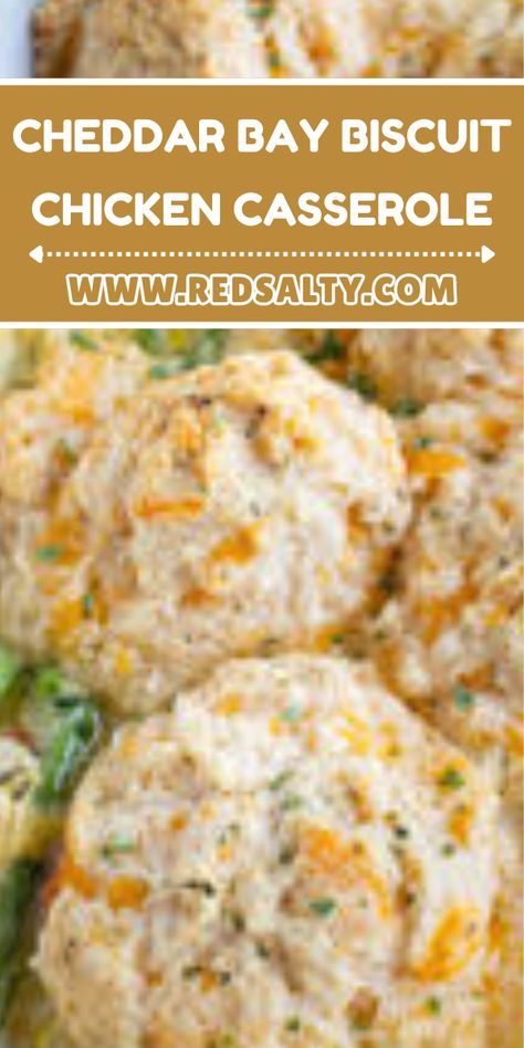 Looking for a crowd-pleasing comfort meal? Try this Cheddar Bay Biscuit Chicken Casserole Recipe! Cheddar Bay Biscuit And Chicken Casserole, Chicken Soup Cheddar Bay Biscuit, Cheddar Bay Biscuit Chicken Pot Pie, Chicken Cheddar Bay Biscuit Casserole, Cheddar Bay Biscuit Meals, Chicken Casserole With Cheddar Bay Biscuits, Cheesy Chicken Biscuit Bake, Chicken Breast Soup, Biscuit Chicken Pot Pie